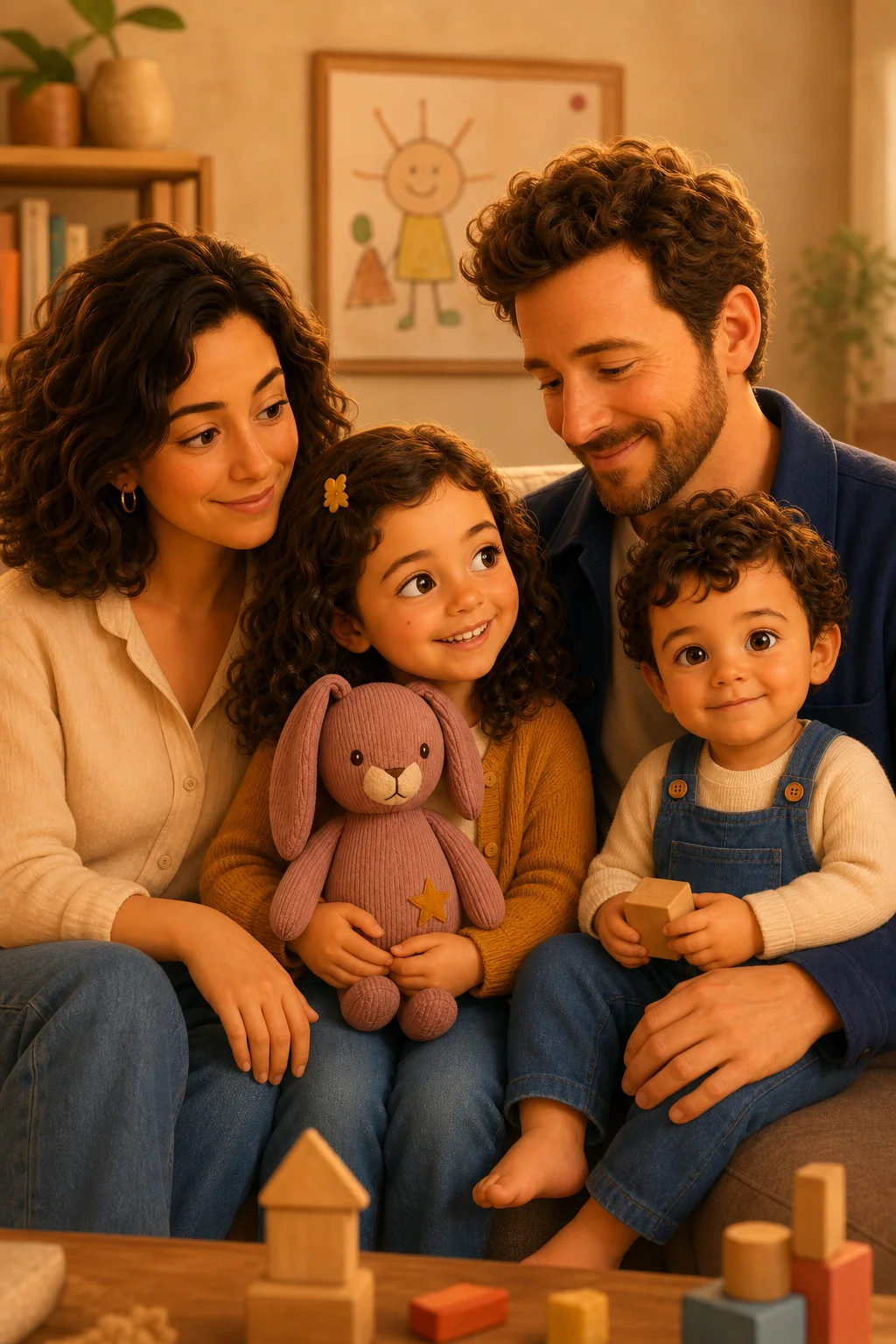 Les mêmes membres de la famille transformés en avatars Genaya avec Pico